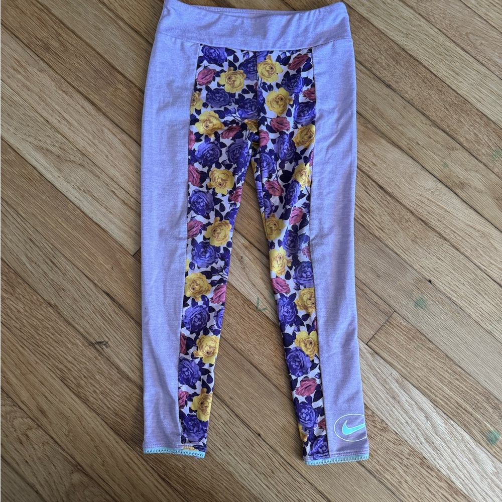 Floral Purples Nike Kids Leggings